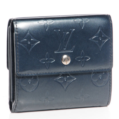 Louis Vuitton Mat Monogram Elise Wallet Blue 3 of 7