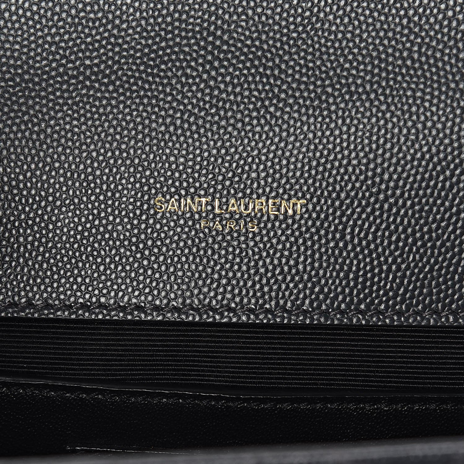 Saint Laurent Grain De Poudre Textured Mixed Matelasse Triquilt Medium Monogram Satchel Dark Smog 7 of 10
