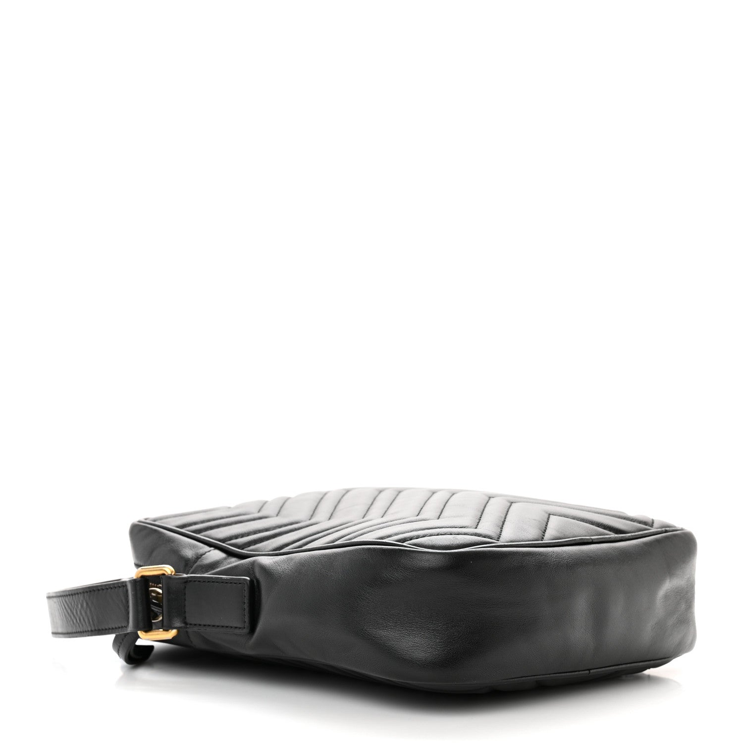 Gucci Calfskin Matelasse GG Marmont Travel Bag Black 4 of 12