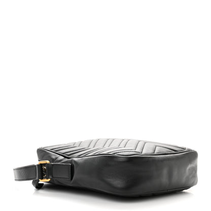 Gucci Calfskin Matelasse GG Marmont Travel Bag Black 4 of 12