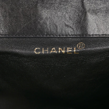 Chanel Lambskin Quilted Drawstring Backpack Black 6 of 9