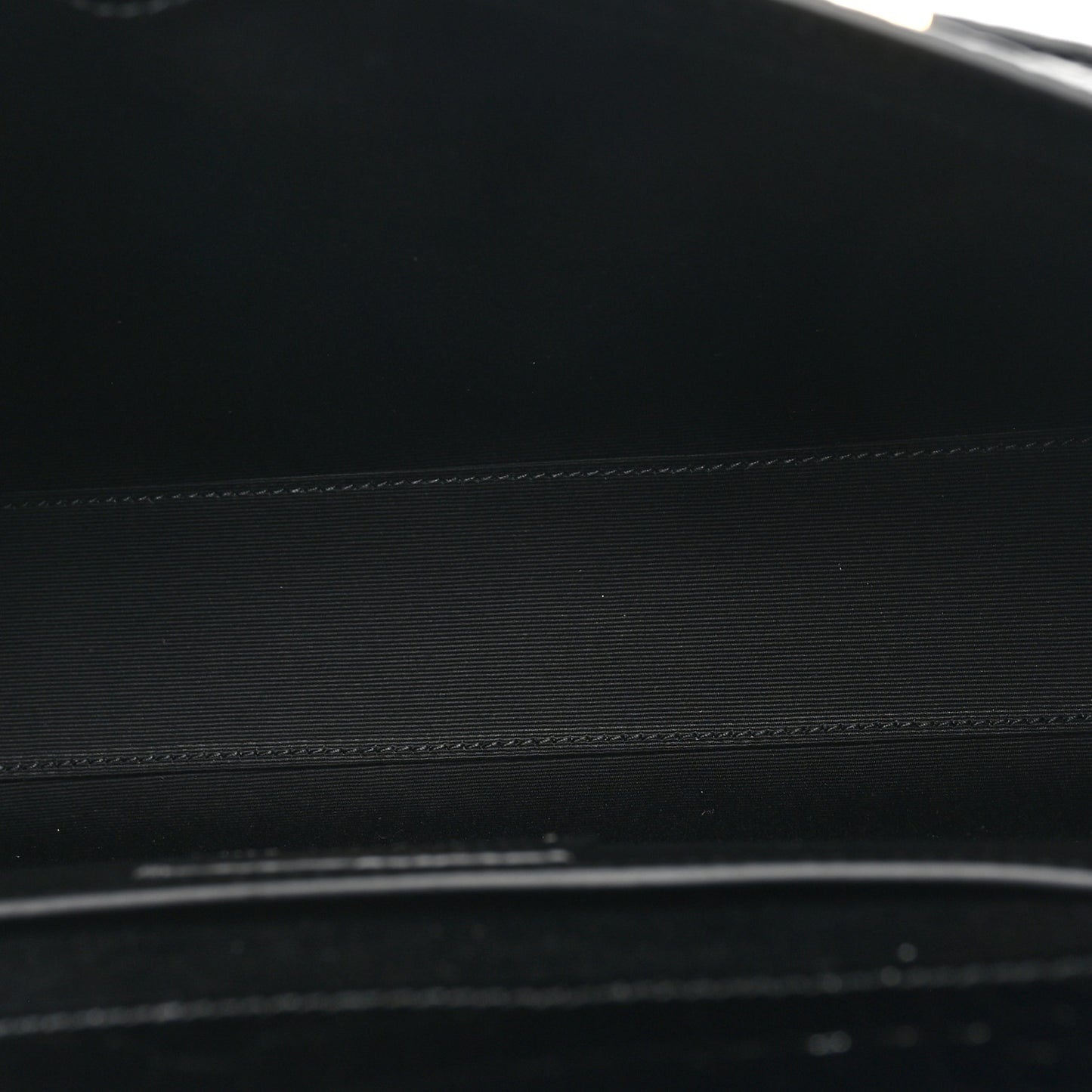 Shiny Calfskin Crocodile Embossed Manhattan Baguette Black