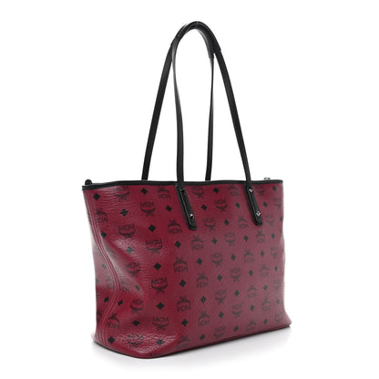 MCM Visetos Medium Anya Shopping Tote Scooter Red 3 of 8