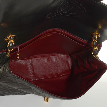 Chanel Lambskin Quilted XL Jumbo Flap Black 5 of 9