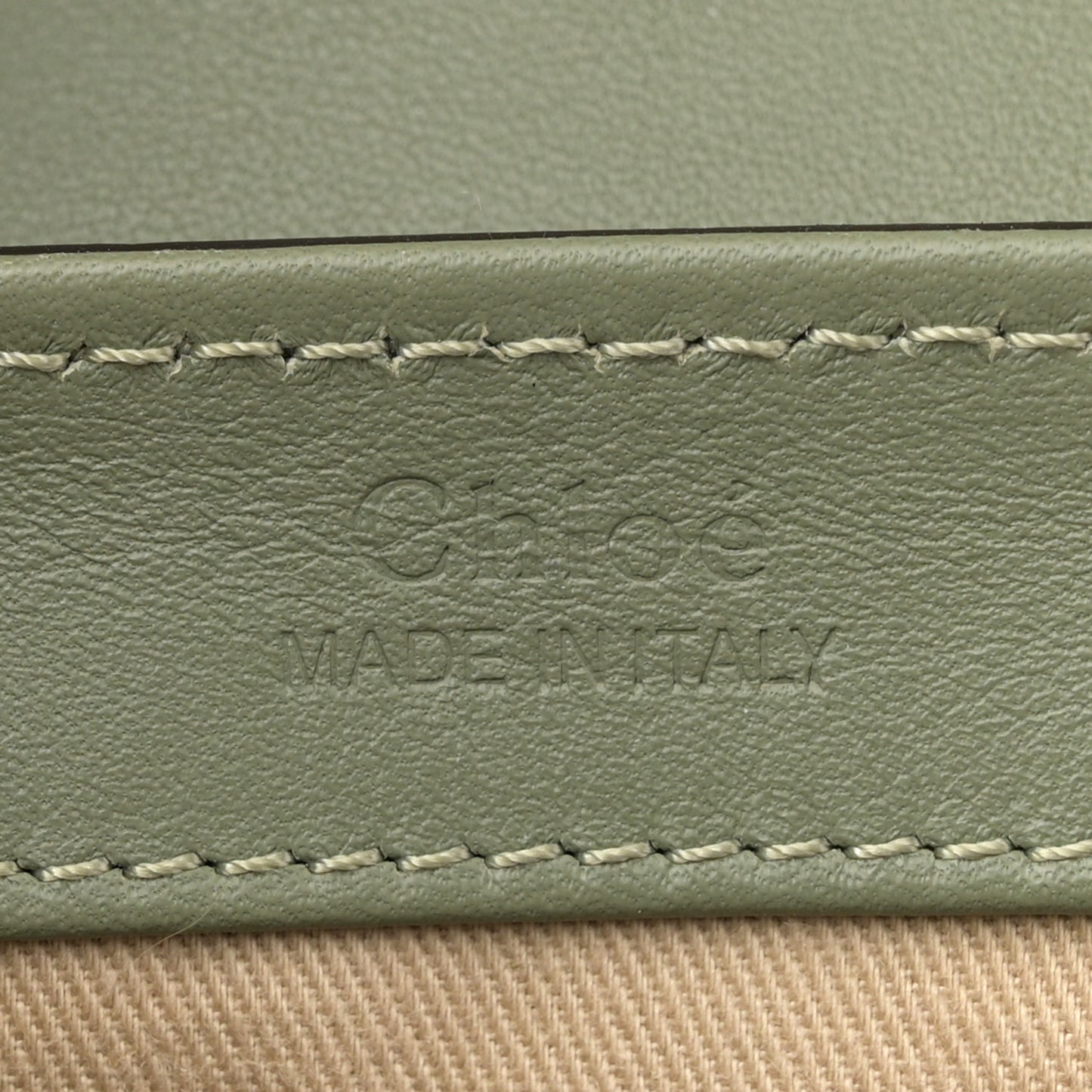 Calfskin Crocodile Embossed Mini C Double Carry Misty Forest