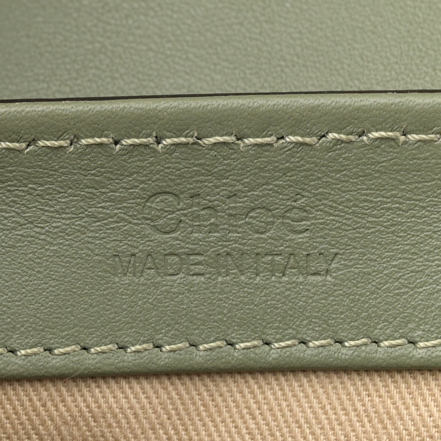 Chloe Calfskin Crocodile Embossed Mini C Double Carry Misty Forest 6 of 10