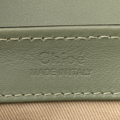 Chloe Calfskin Crocodile Embossed Mini C Double Carry Misty Forest 6 of 10
