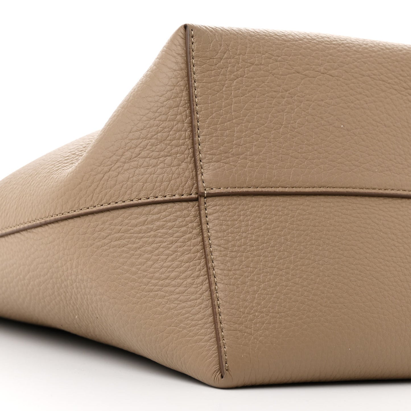 Grained Calfskin Medium N/S Park Tote Dark Taupe