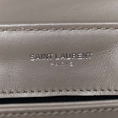 Saint Laurent Calfskin Y Quilted Monogram Toy Loulou Crossbody Bag Latte 6 of 12