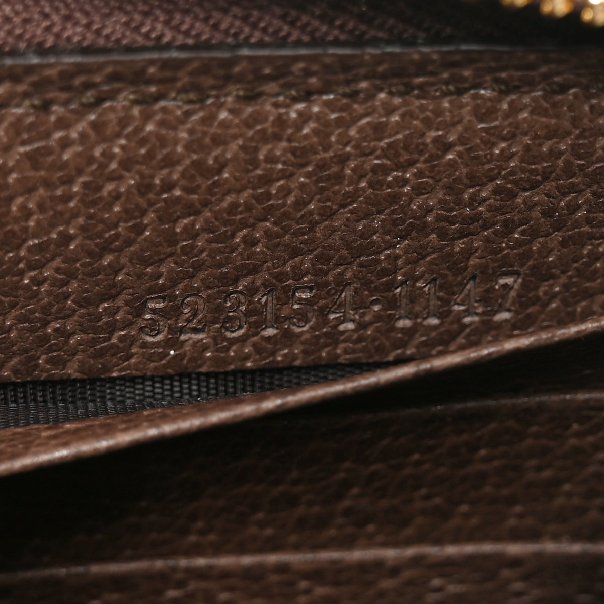 Gucci GG Supreme Monogram Web Ophidia Zip Around Wallet Brown 6 of 7