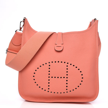 Hermes Taurillon Clemence Evelyne III PM Crevette 1 of 11