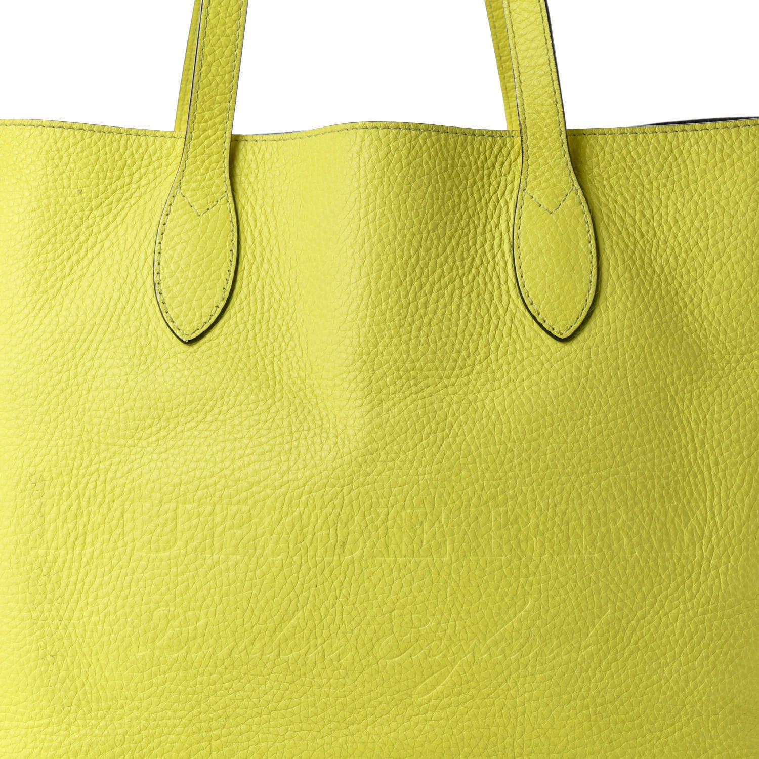 Burberry Grainy Calfskin Remington Tote Neon Yellow 14 of 14