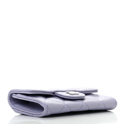 Chanel Caviar Quilted Flap Card Holder Wallet Light Purple 4 of 8