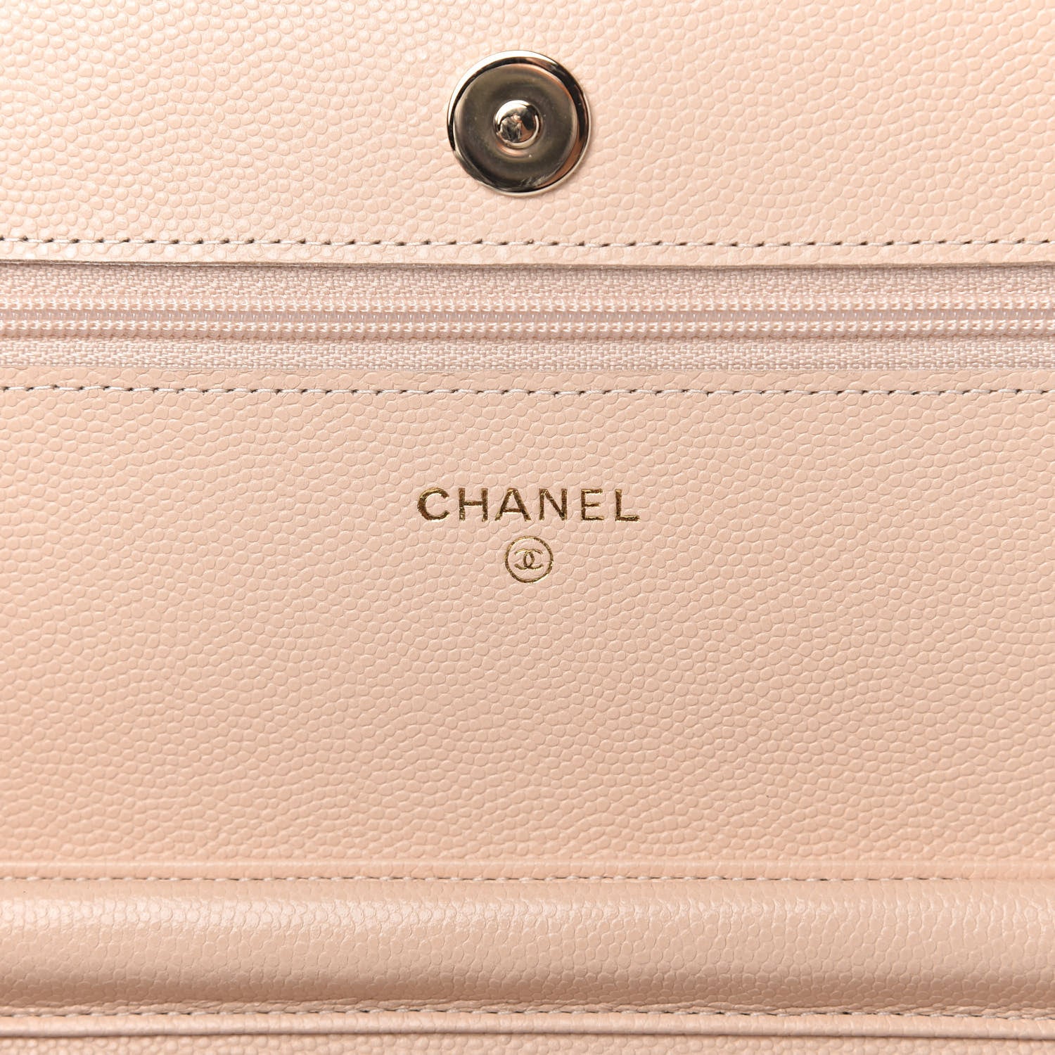 Chanel Caviar Quilted Coco Candy Wallet On Chain WOC Beige 8 of 12