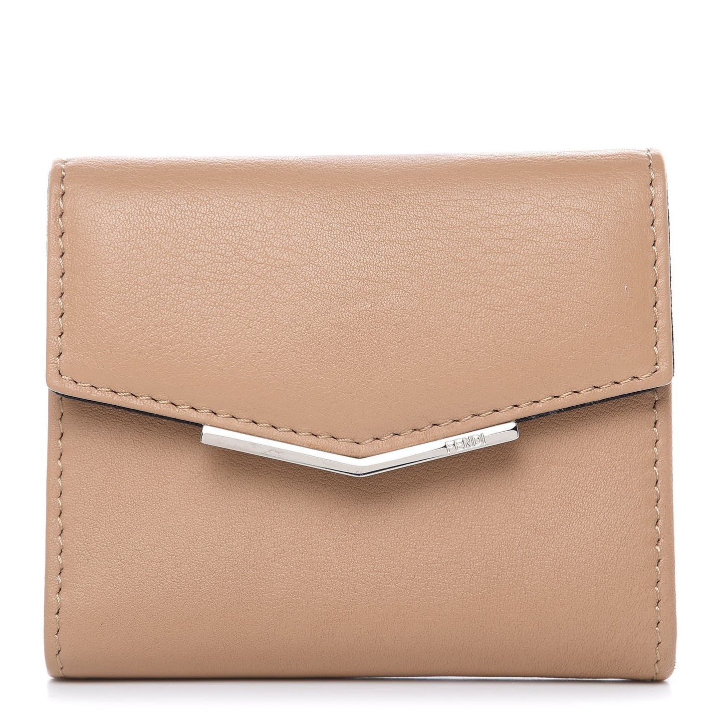 Vitello Dolce Bi-Color Gusseted Card Holder Cuoio