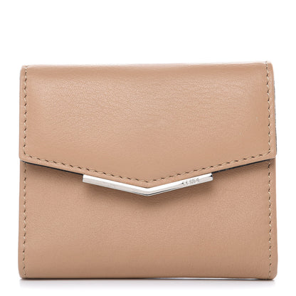 Fendi Vitello Dolce Bi-Color Gusseted Card Holder Cuoio 1 of 7