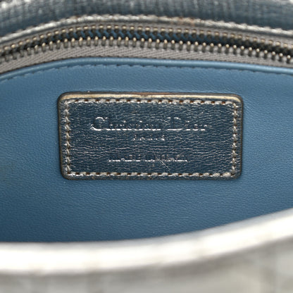 Christian Dior Metallic Grained Calfskin Cannage Small Lucky Badges My Lady Dior Silver 6 of 11