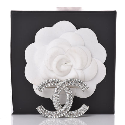Chanel Baguette Crystal CC Brooch Silver 5 of 5