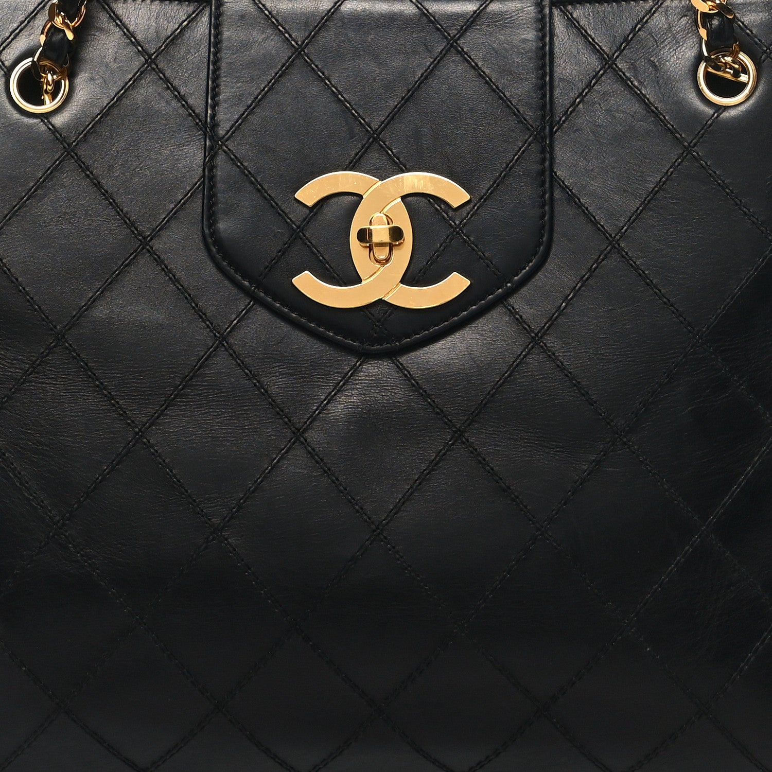 Chanel Calfskin Stitched XL Weekender Black 11 of 17