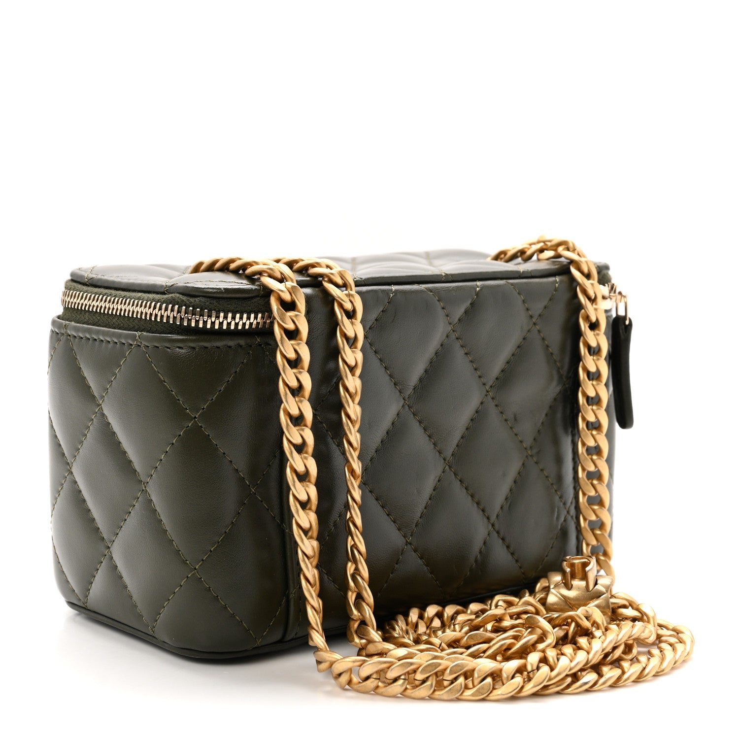 CHANEL ケース Chanel Lambskin Quilted Small Pillow Crush Vanity Case With Chain
