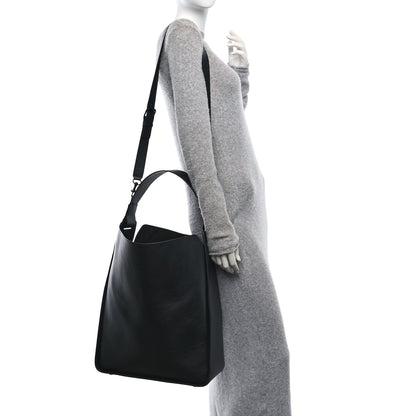 Balenciaga Calfskin Logo Embossed Tool 2.0 North-South Tote Black 3 of 11