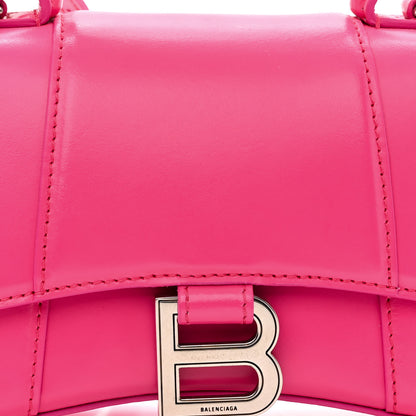 Balenciaga Shiny Box Calfskin Hourglass Top Handle Bag XS Acid Fuchsia 7 of 9