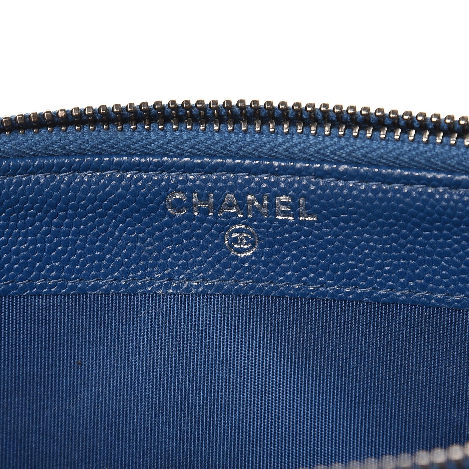 Chanel Caviar Quilted Small Boy Clutch With Chain Blue 6 of 14