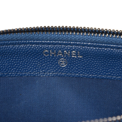 Chanel Caviar Quilted Small Boy Clutch With Chain Blue 6 of 14