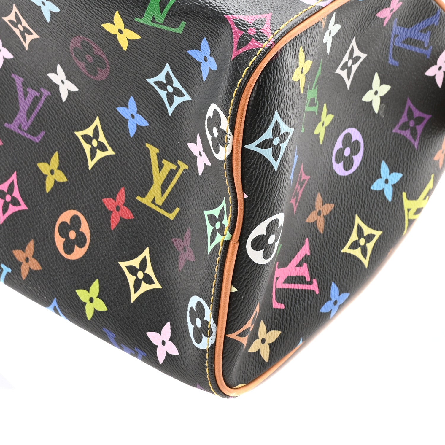 Louis Vuitton Monogram Multicolor Fringe Speedy 25 Black 9 of 9