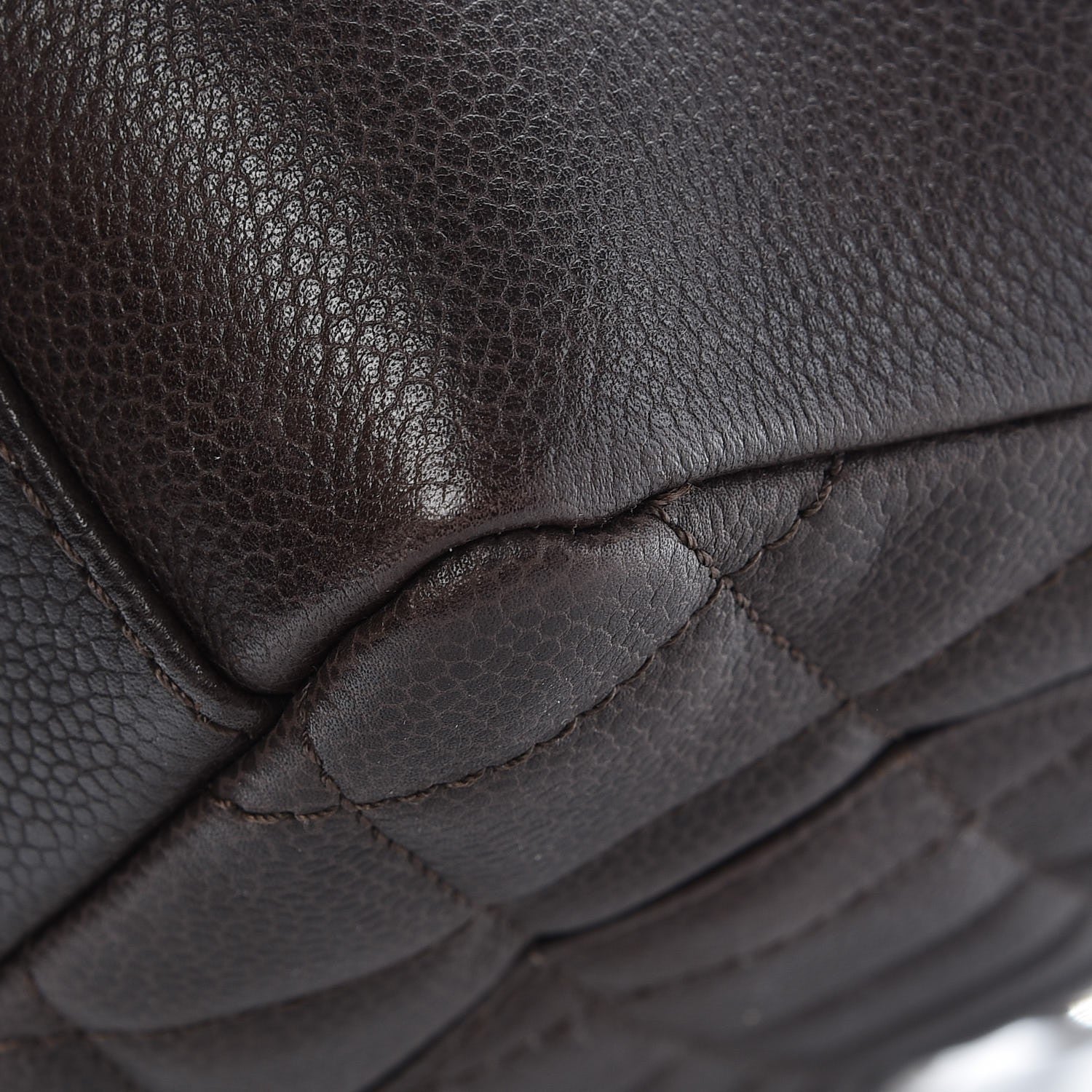 Chanel Caviar Quilted Grand Shopping Tote GST Dark Brown 12 of 12