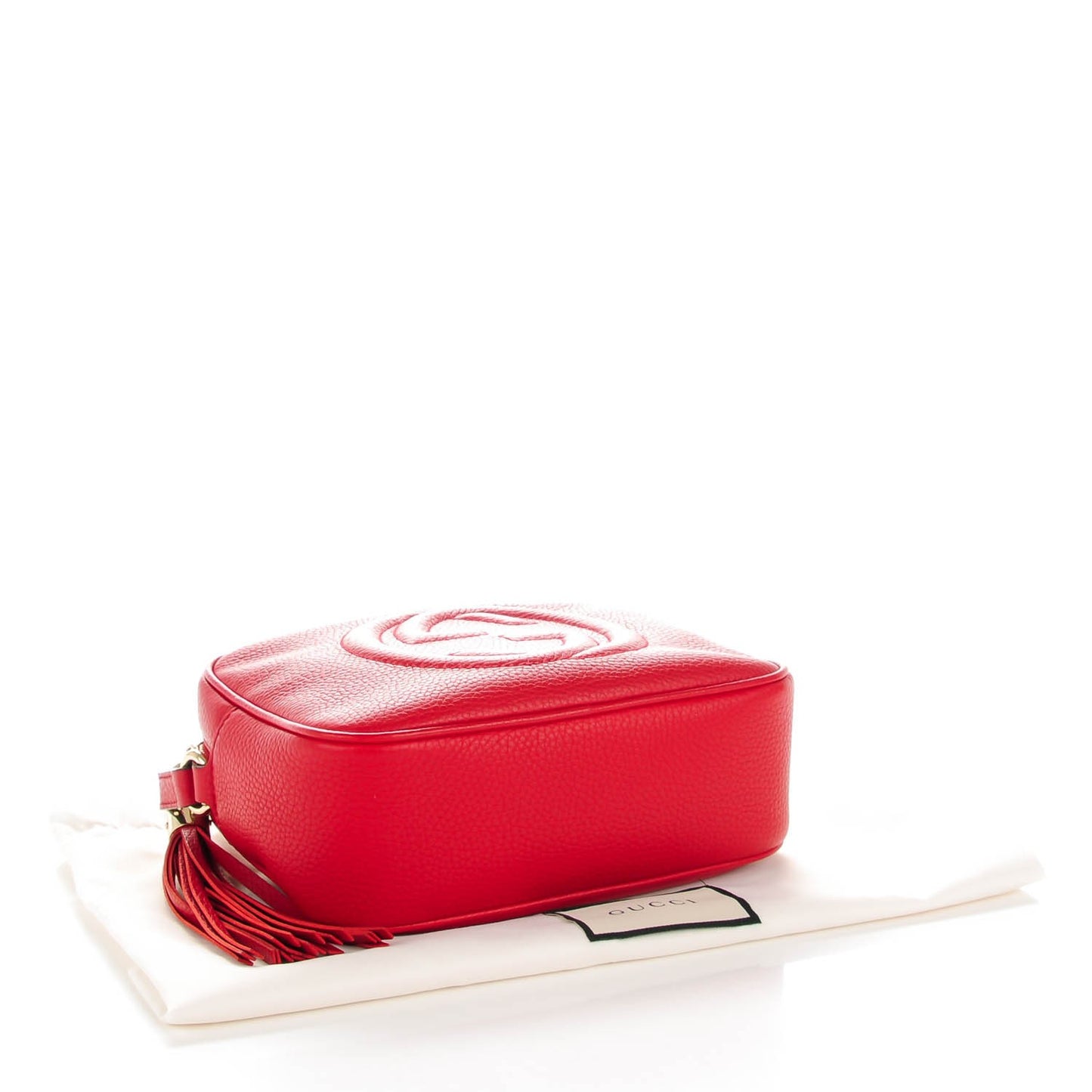 Pebbled Calfskin Small Soho Disco Bag Tabasco Red