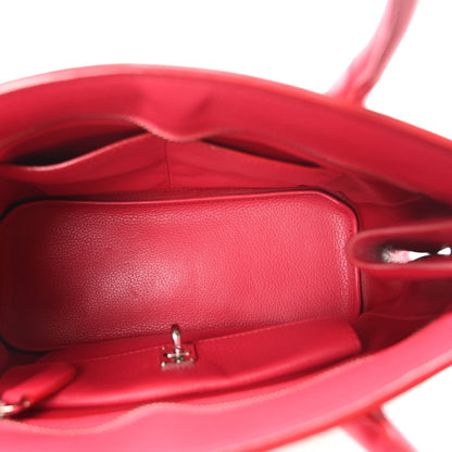 Christian Dior Grained Calfskin Bar Tote Coquelicot 4 of 6