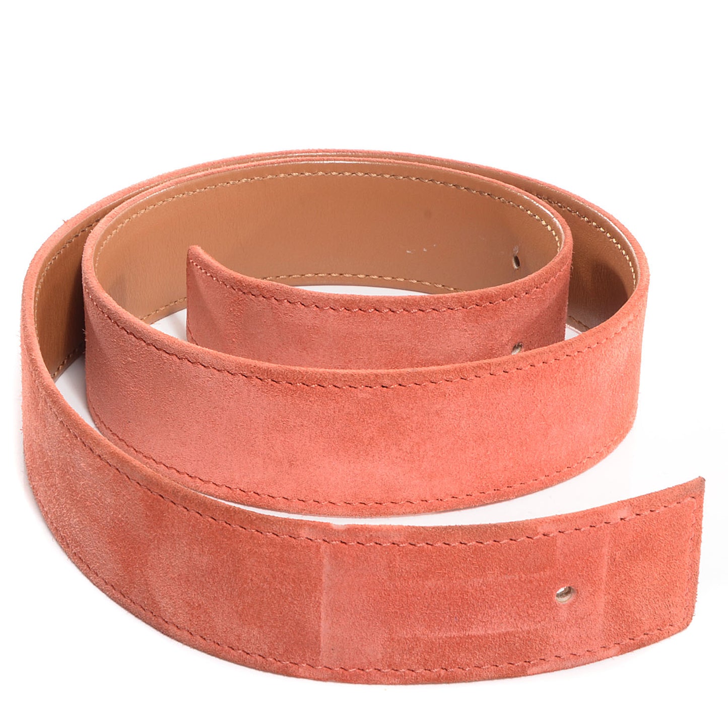 Veau Doblis Natural Chamonix Reversible Polished Constance 32mm H Belt Strap 70 Rosy