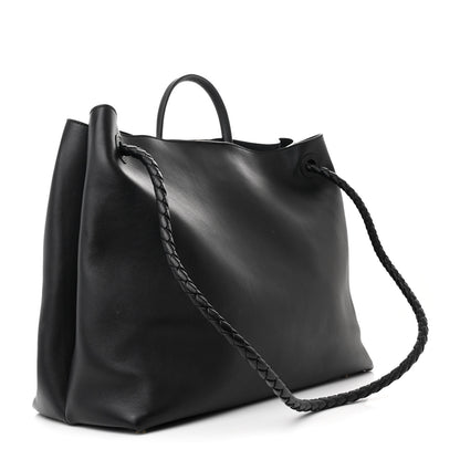Bottega Veneta Silky Calfskin Large Andiamo Shoulder Bag Black 3 of 10