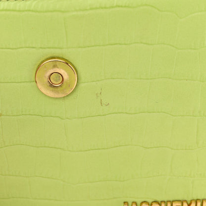 Jacquemus Calfskin Crocodile Embossed Le Chiquito Moyen Light Green 13 of 17