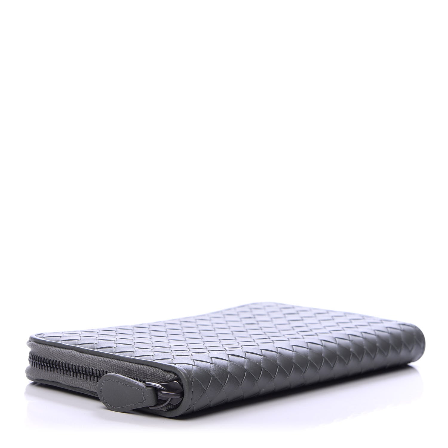 Bottega Veneta Nappa Intrecciato Zip Around Wallet Kaki Fondente 4 of 6