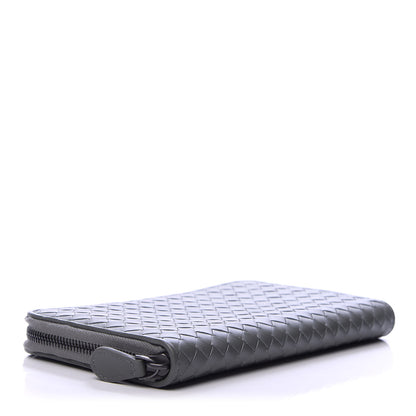 Bottega Veneta Nappa Intrecciato Zip Around Wallet Kaki Fondente 4 of 6