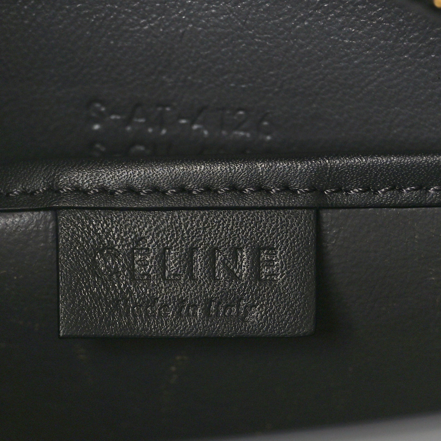 Baby Grained Calfskin Nubuck Nano Tri-Color Luggage Black Butter Light Taupe