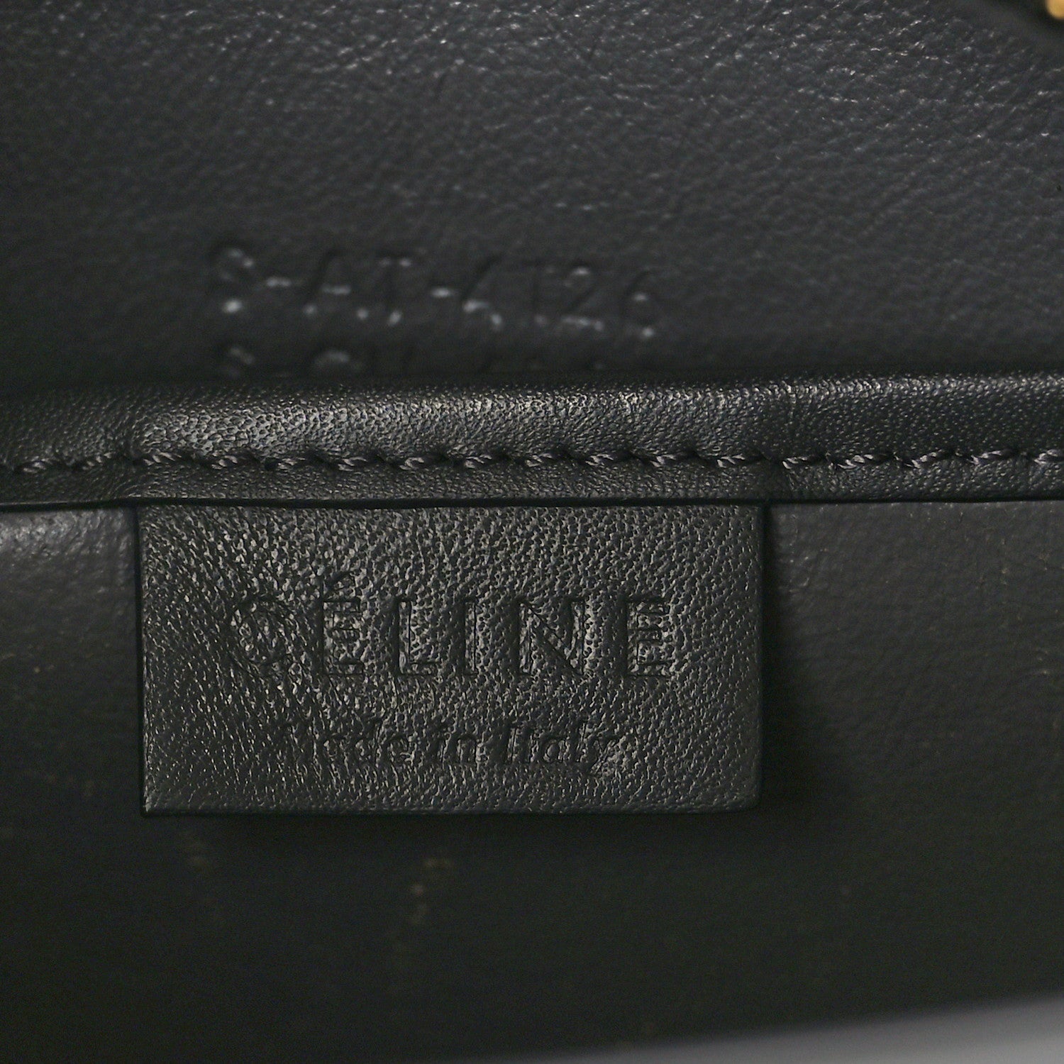 Celine Baby Grained Calfskin Nubuck Nano Tri-Color Luggage Black Butter Light Taupe 6 of 10