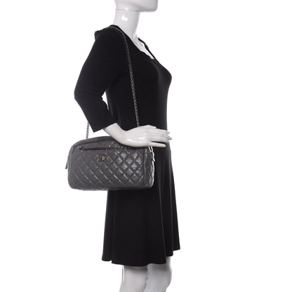 Chanel Aged Calfskin Quilted Medium Reissue Camera Case Grey 2 of 10