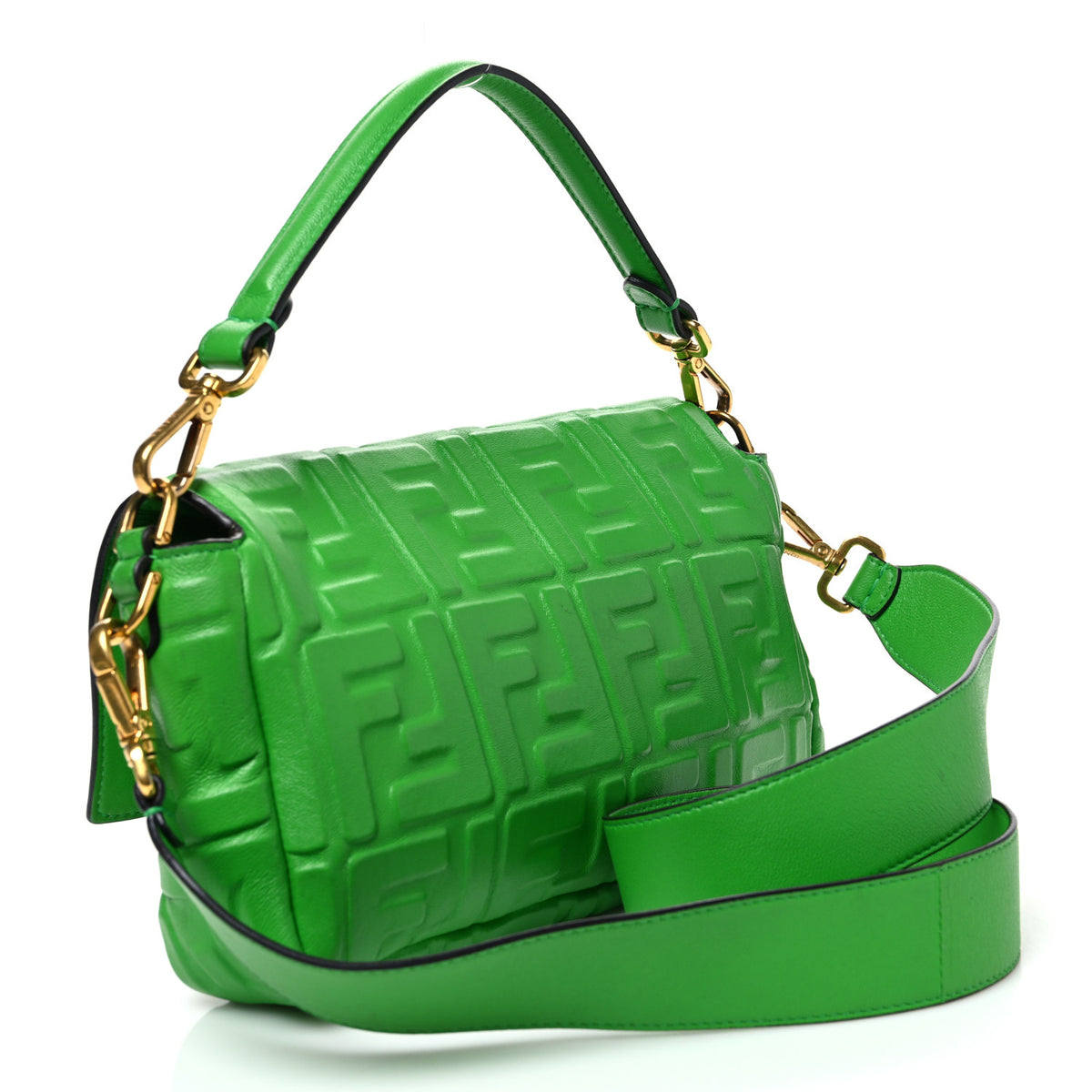 Nappa FF 1974 Embossed Baguette Tomatillo