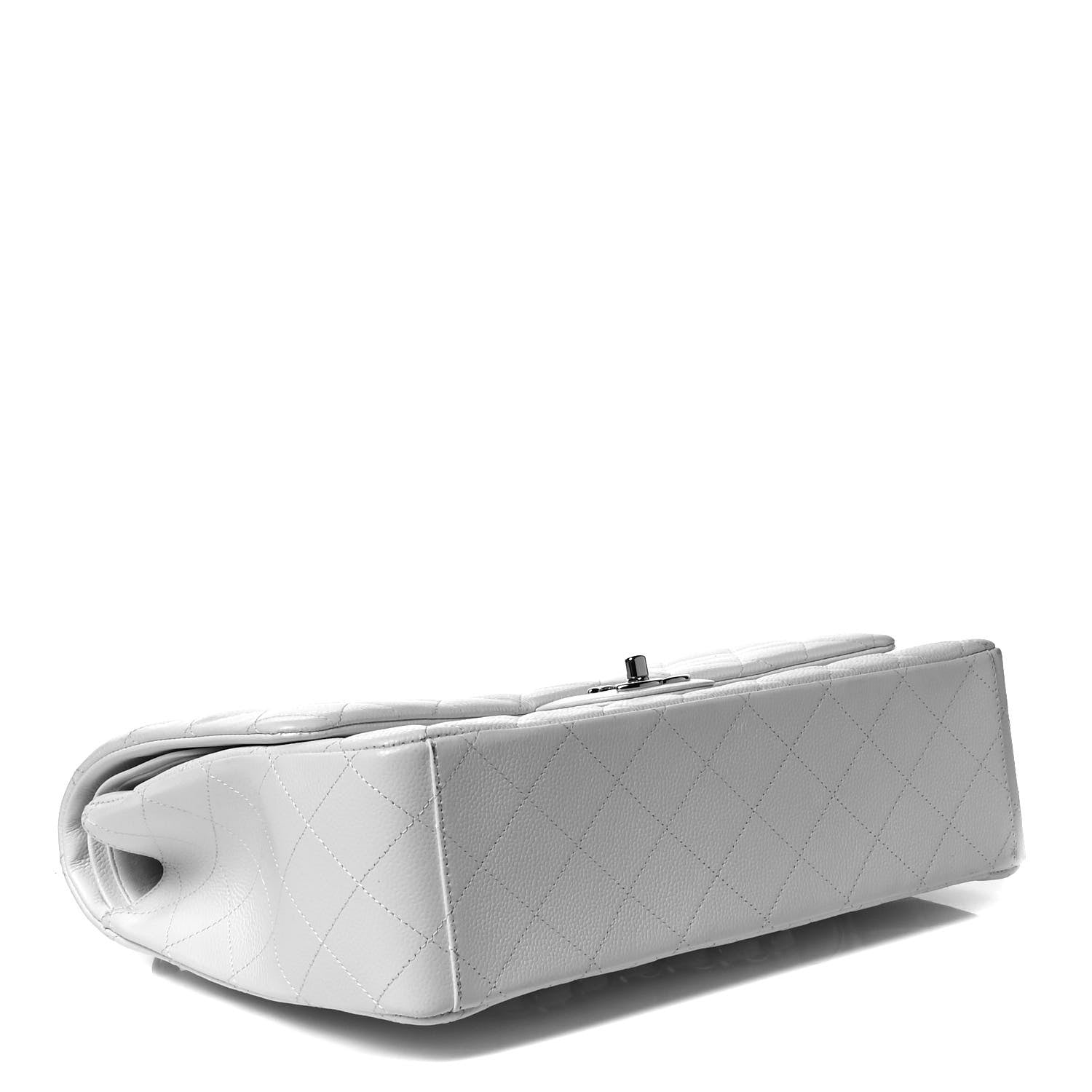 Chanel Caviar Quilted Maxi Double Flap White 4 of 9
