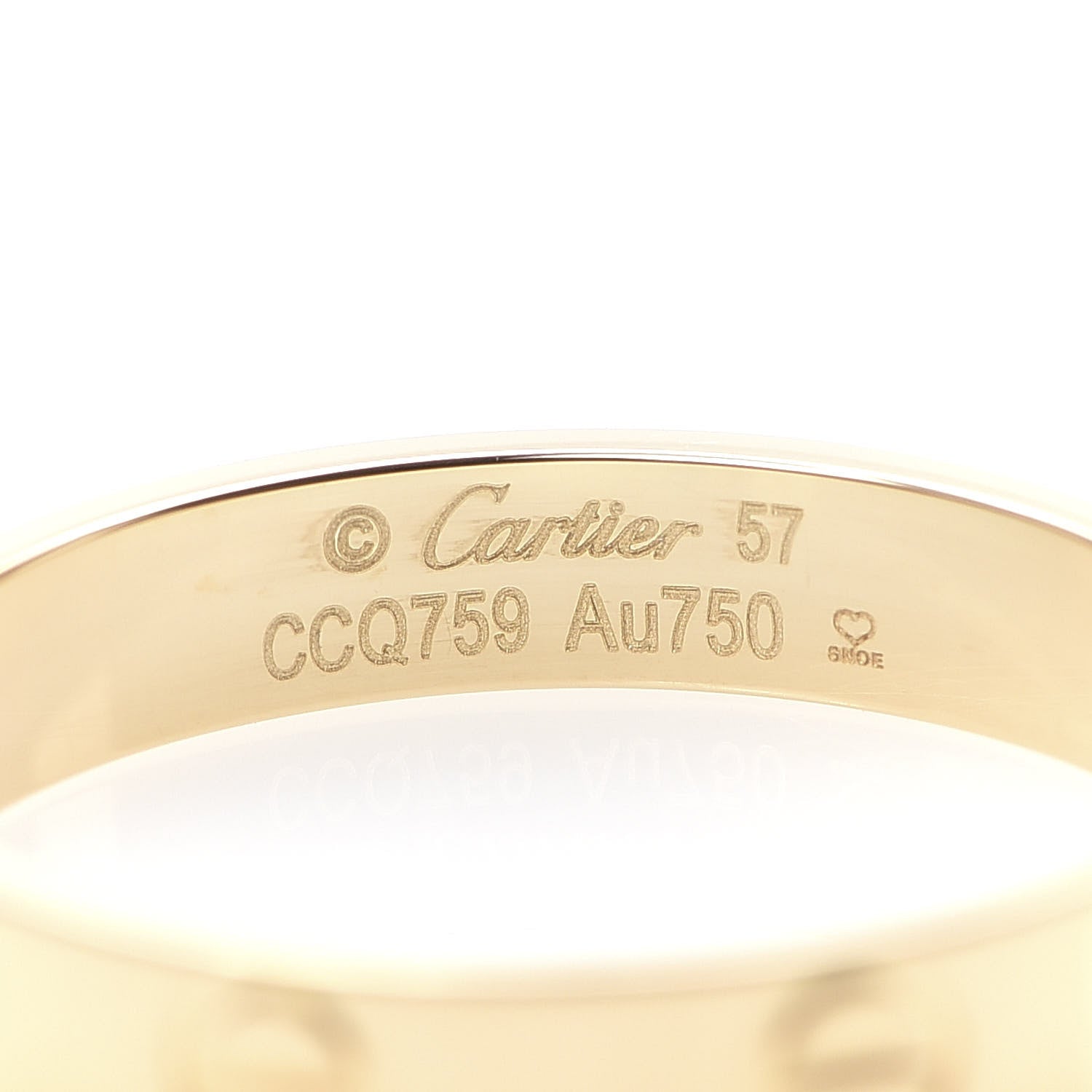 Cartier 18K Yellow Gold 3.5mm LOVE Wedding Band Ring 57 8 4 of 4