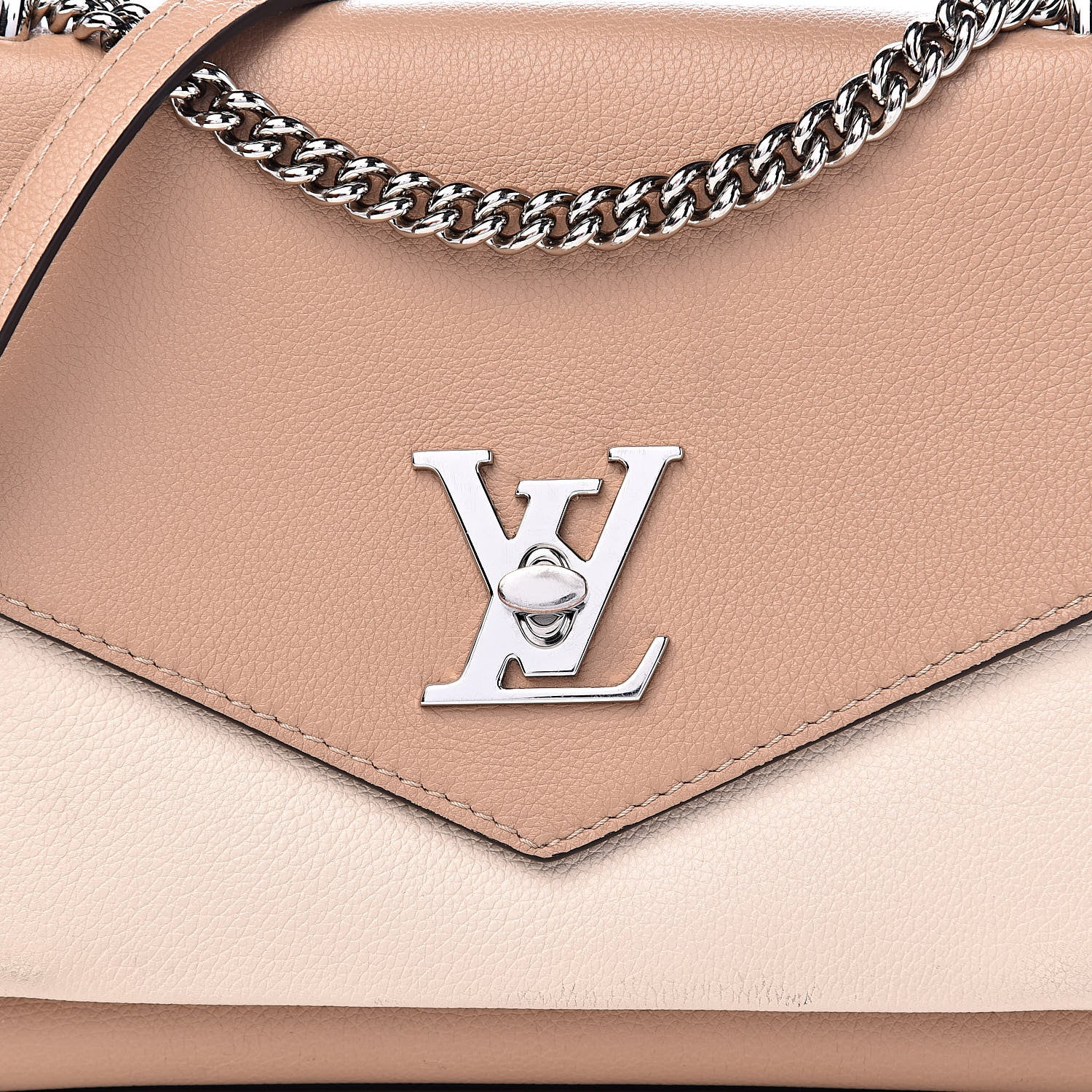 Louis Vuitton Soft Calfskin Mylockme Chain Bag BB Papyrus Creme 12 of 12