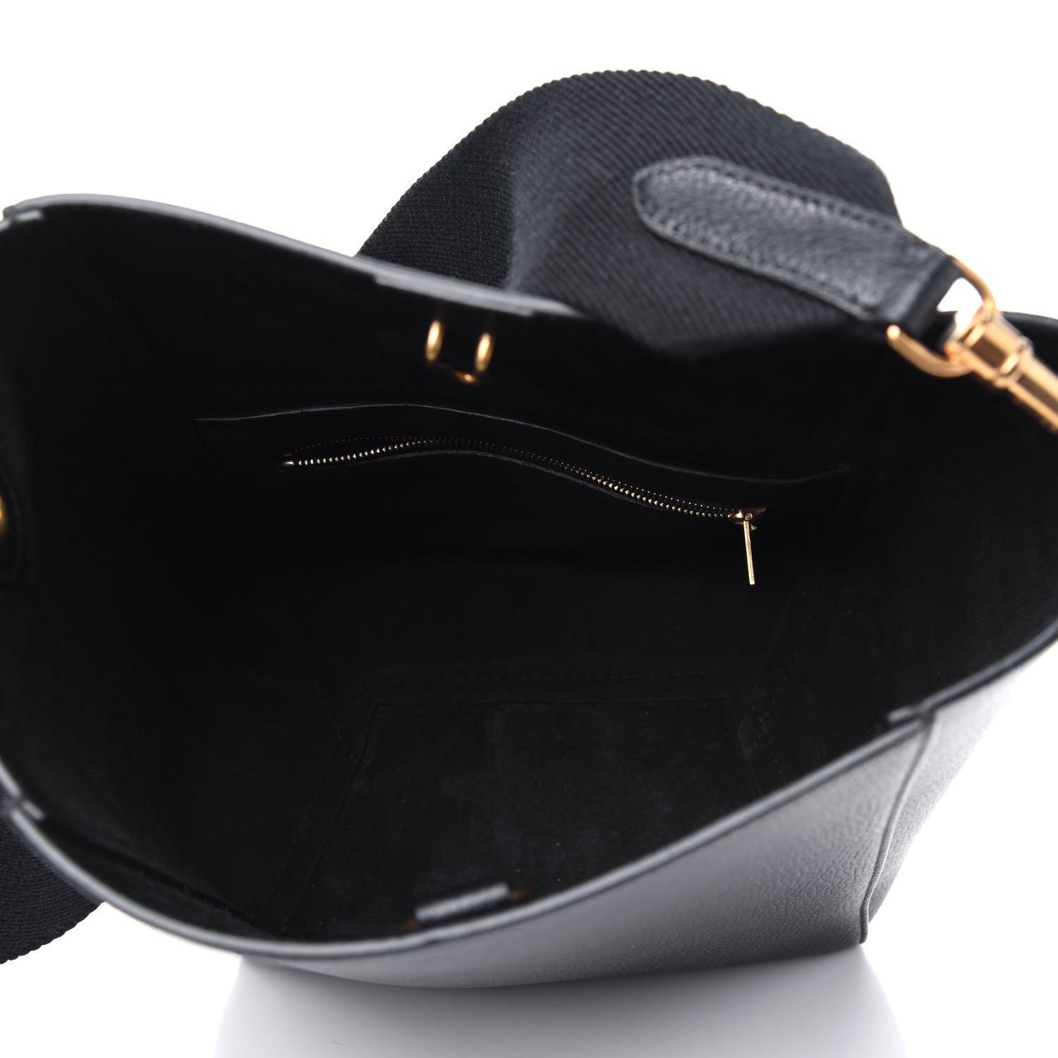 Celine Soft Grained Calfskin Small Sangle Bucket Bag Black 3 of 3