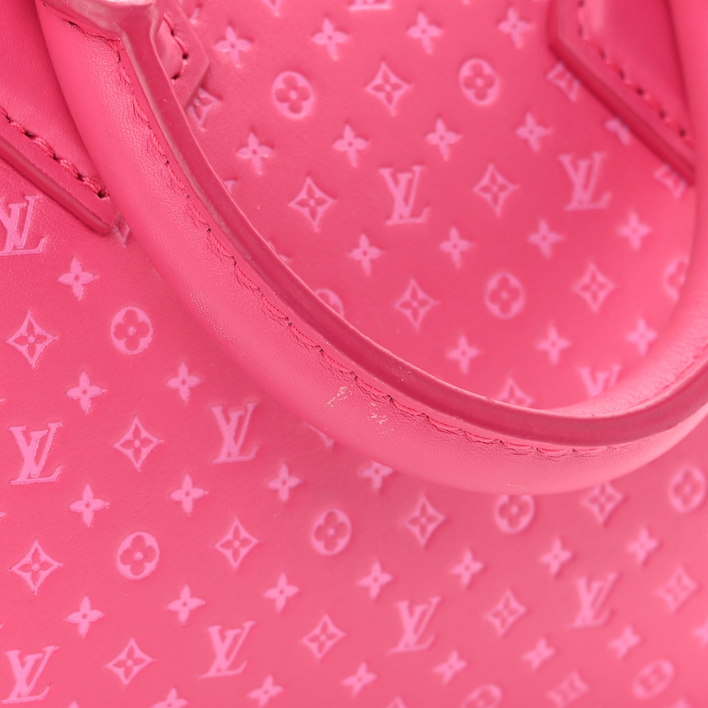 Calfskin Nanogram Embossed Speedy Bandouliere 20 Rose