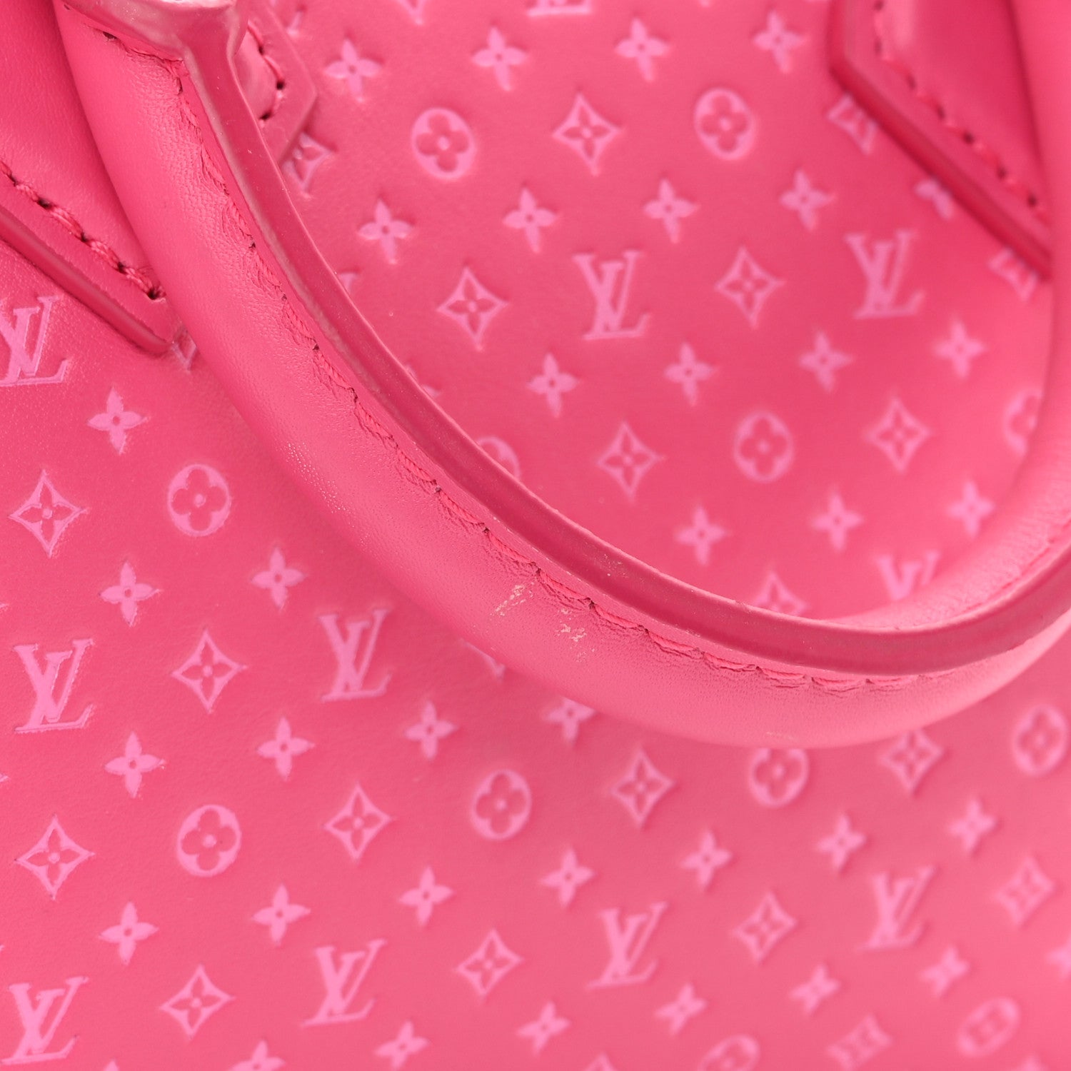 Louis Vuitton Calfskin Nanogram Embossed Speedy Bandouliere 20 Rose 11 of 17