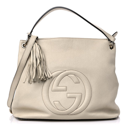 Gucci Pebbled Calfskin Large Soho Hobo Off White 1 of 22