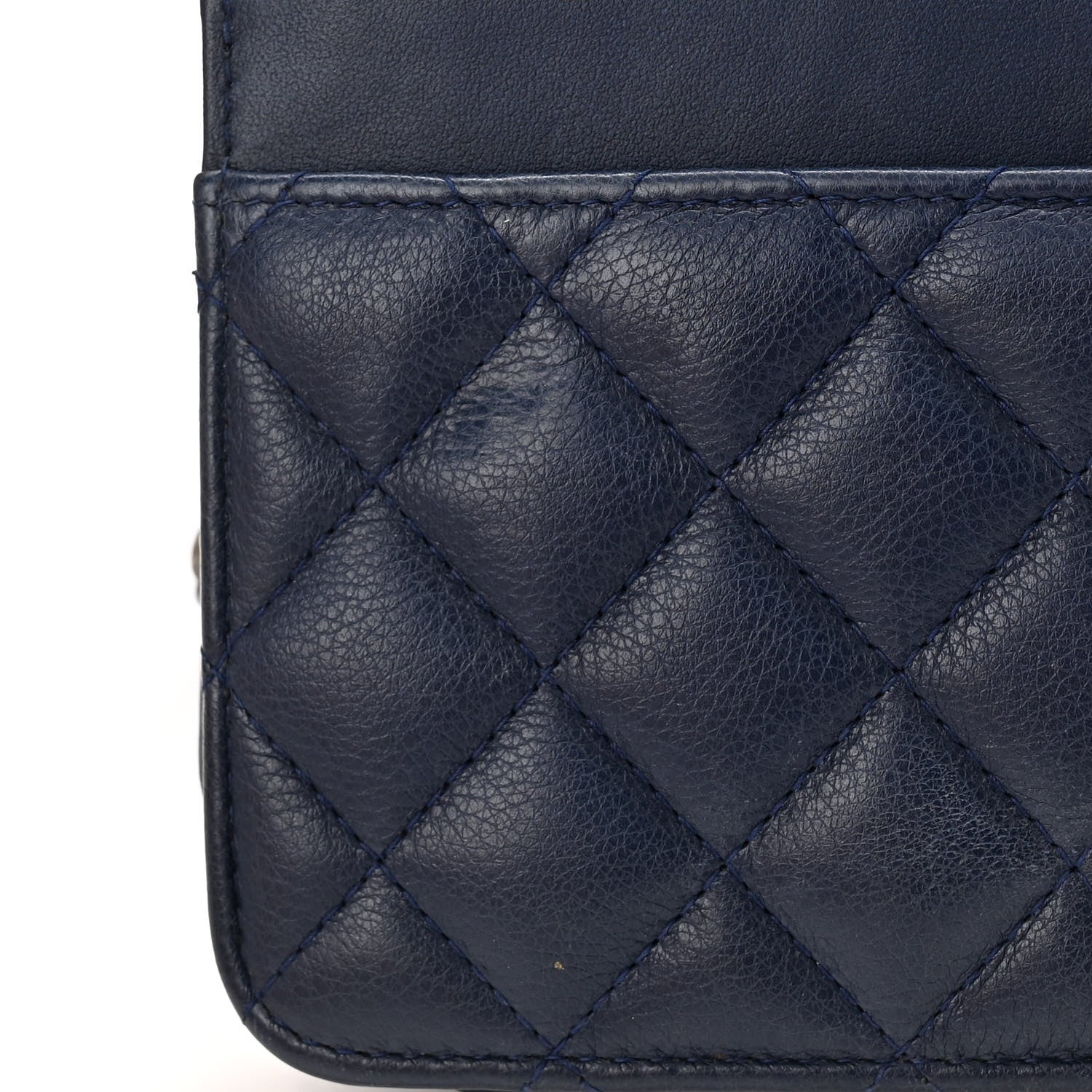 Chanel Caviar Quilted Boy Wallet On Chain WOC Navy 12 of 15