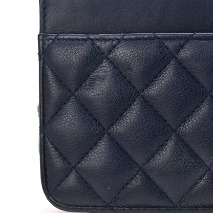 Chanel Caviar Quilted Boy Wallet On Chain WOC Navy 12 of 15